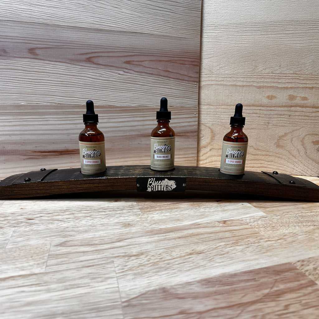Hand Finished Barrel Stave Bitters Display