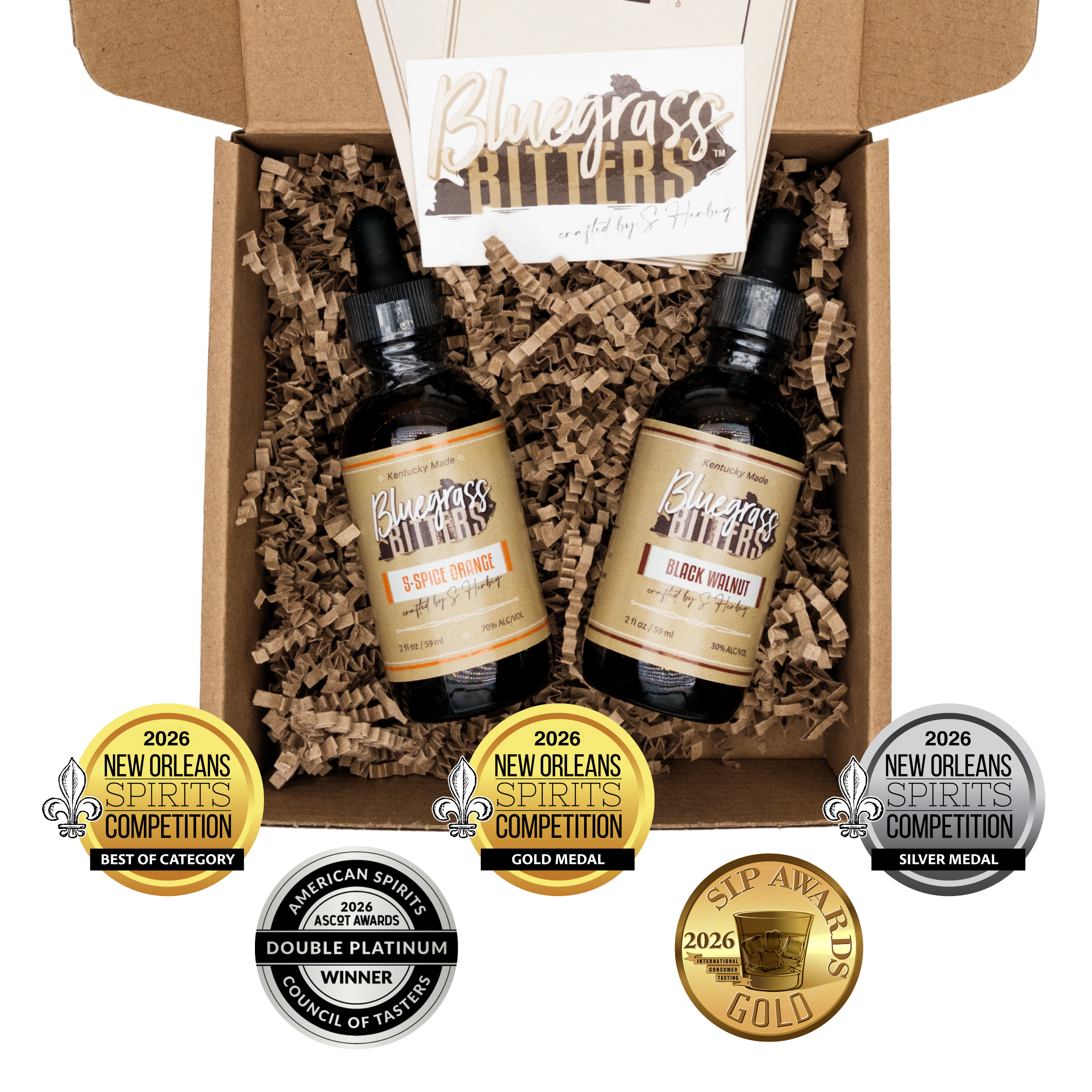 Black Walnut and 5-Spice Orange Bitters Gift Box