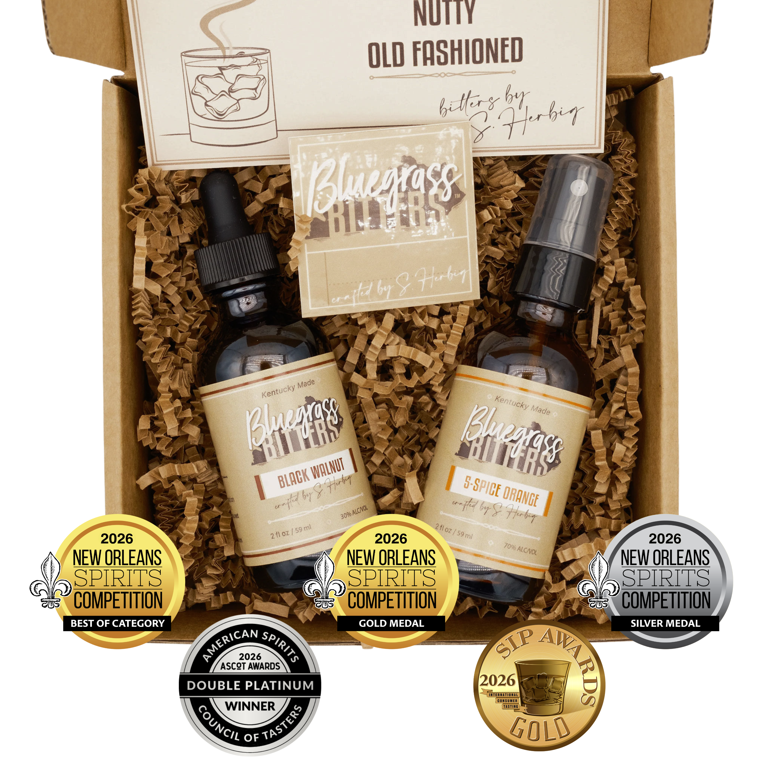 Black Walnut and 5-Spice Orange Mister Bitters Package